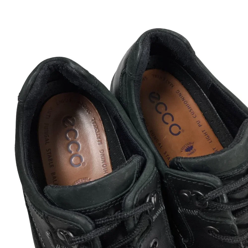 Ecco Black Leather Derby Shoes